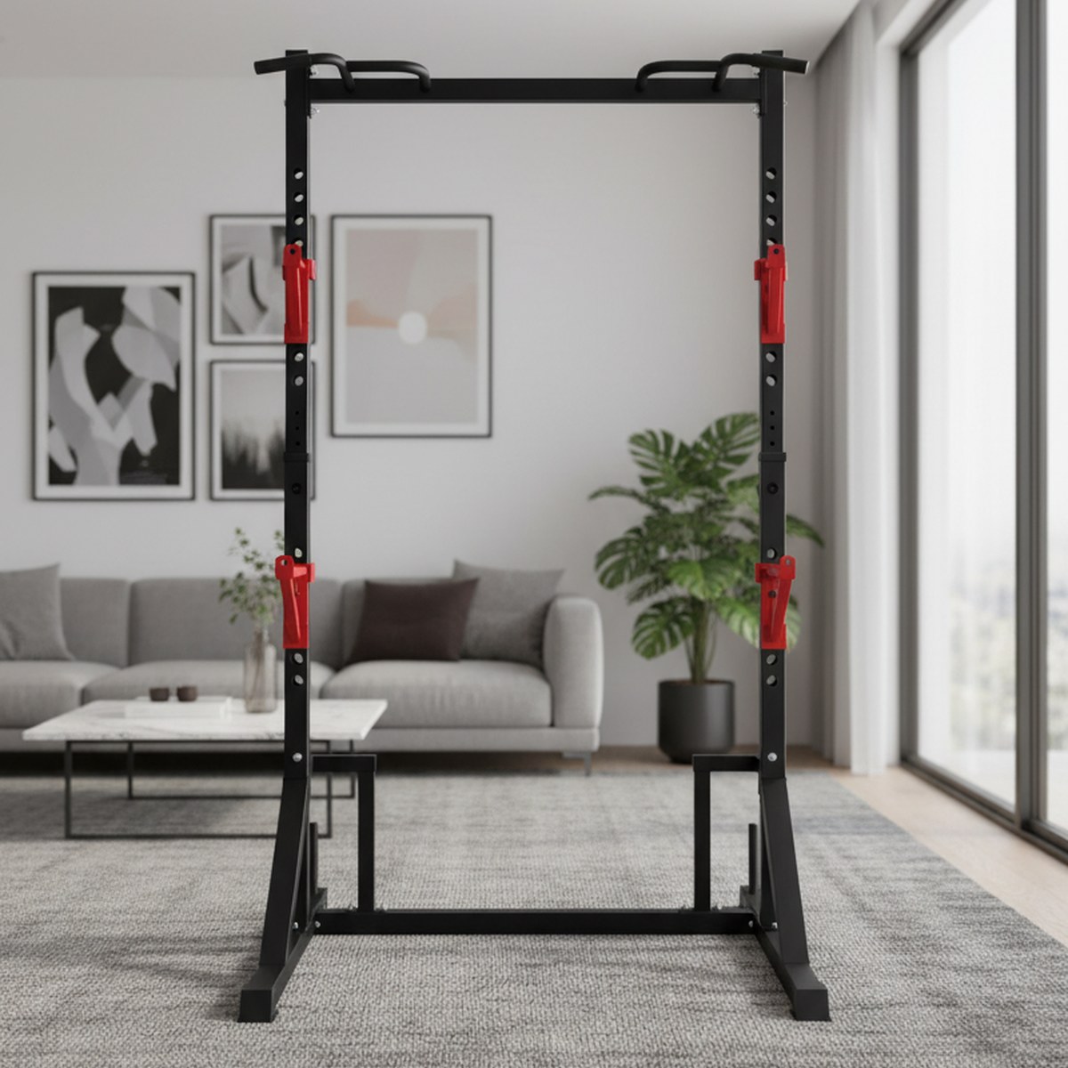 Home Gym Equipments - Adjustable Power Rack with Pull Up