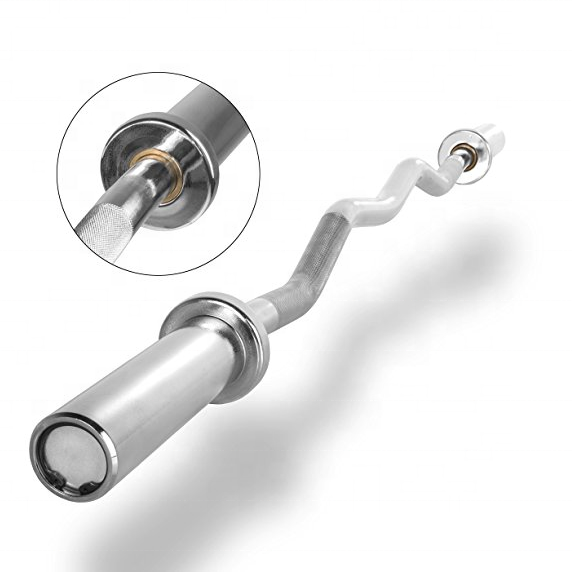 Barbell Curl Bar - Weight Lifting bar Chrome Straight Curl