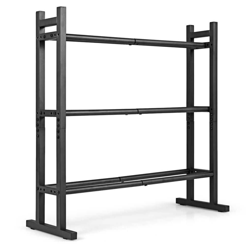 Home Gym Equipments - Heavy Duty 3-Tier Dumbbell Rack, Powder