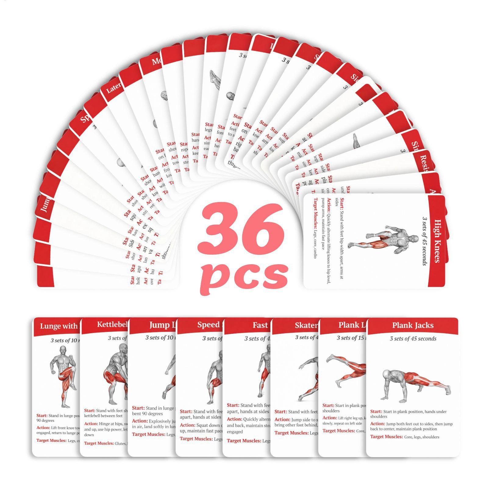 Workout Cards Exercise Deck 36 - Home Gym Outfit review and price