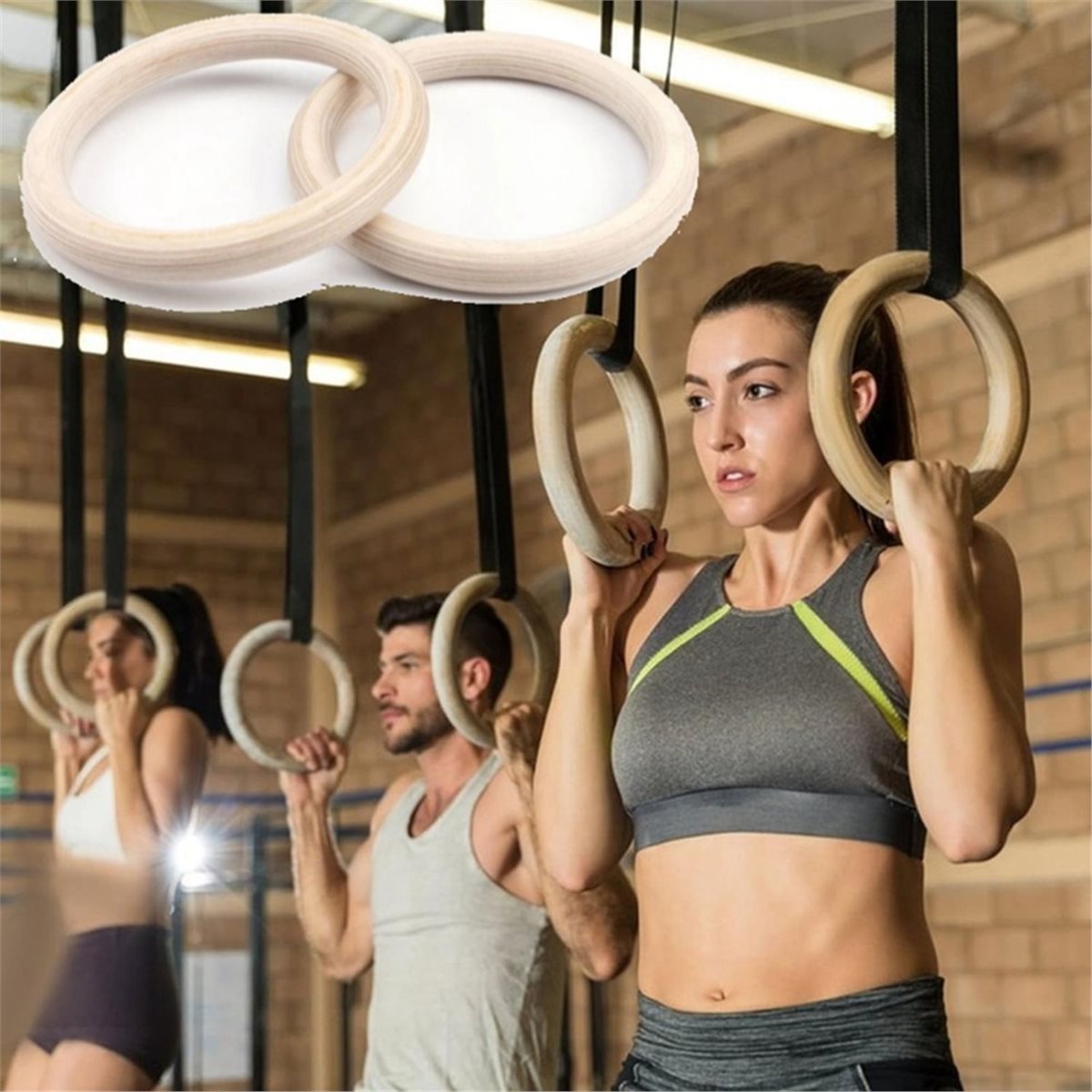 Summer sale  2Pcs Wooden Porta - Gymnastic Rings Wooden review and price