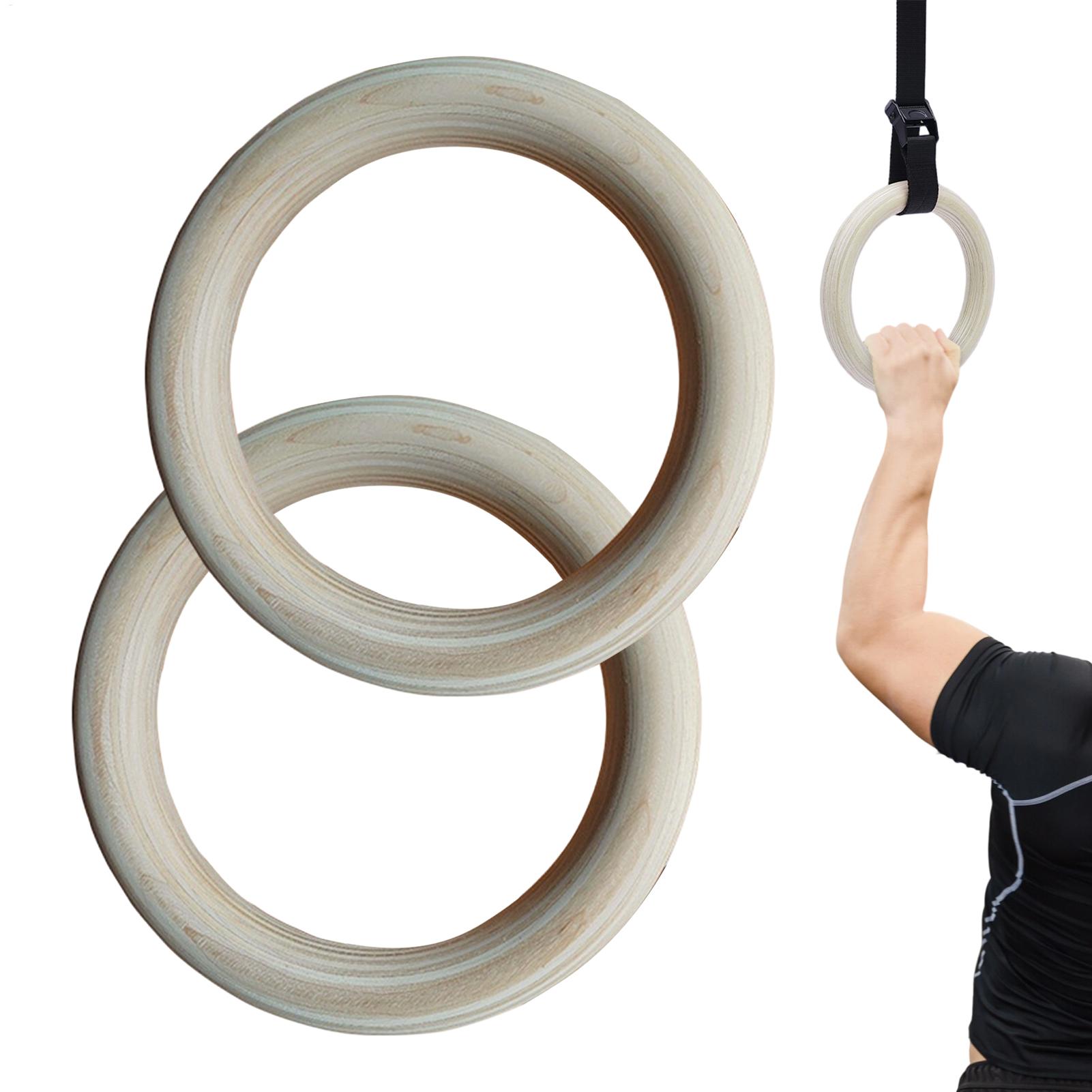 2Pcs/Pairs Wooden Portable Gym - Gymnastic Rings Wooden review and price