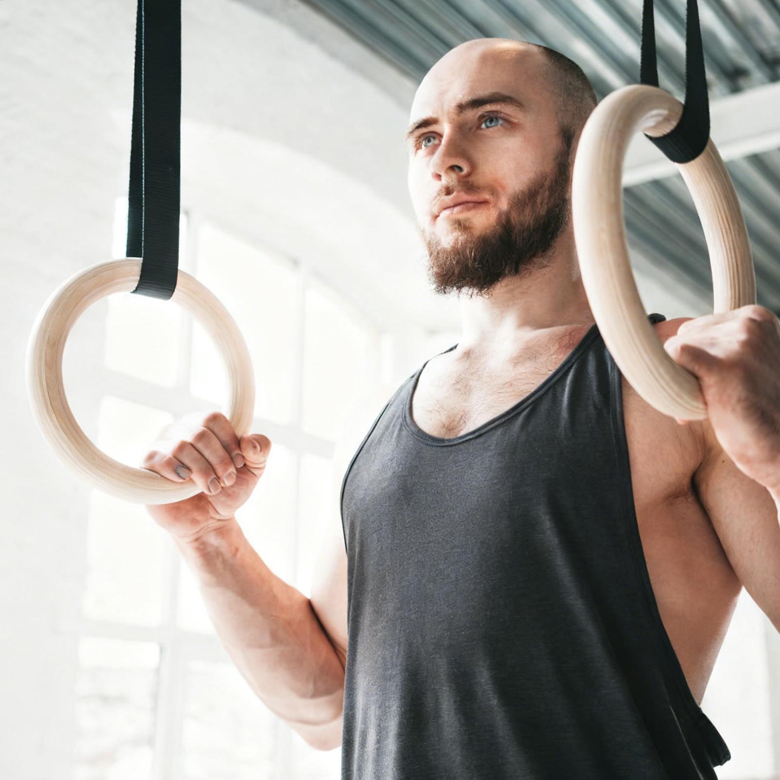 2Pcs/Pairs Wooden Portable Gym - Gymnastic Rings Wooden review and price
