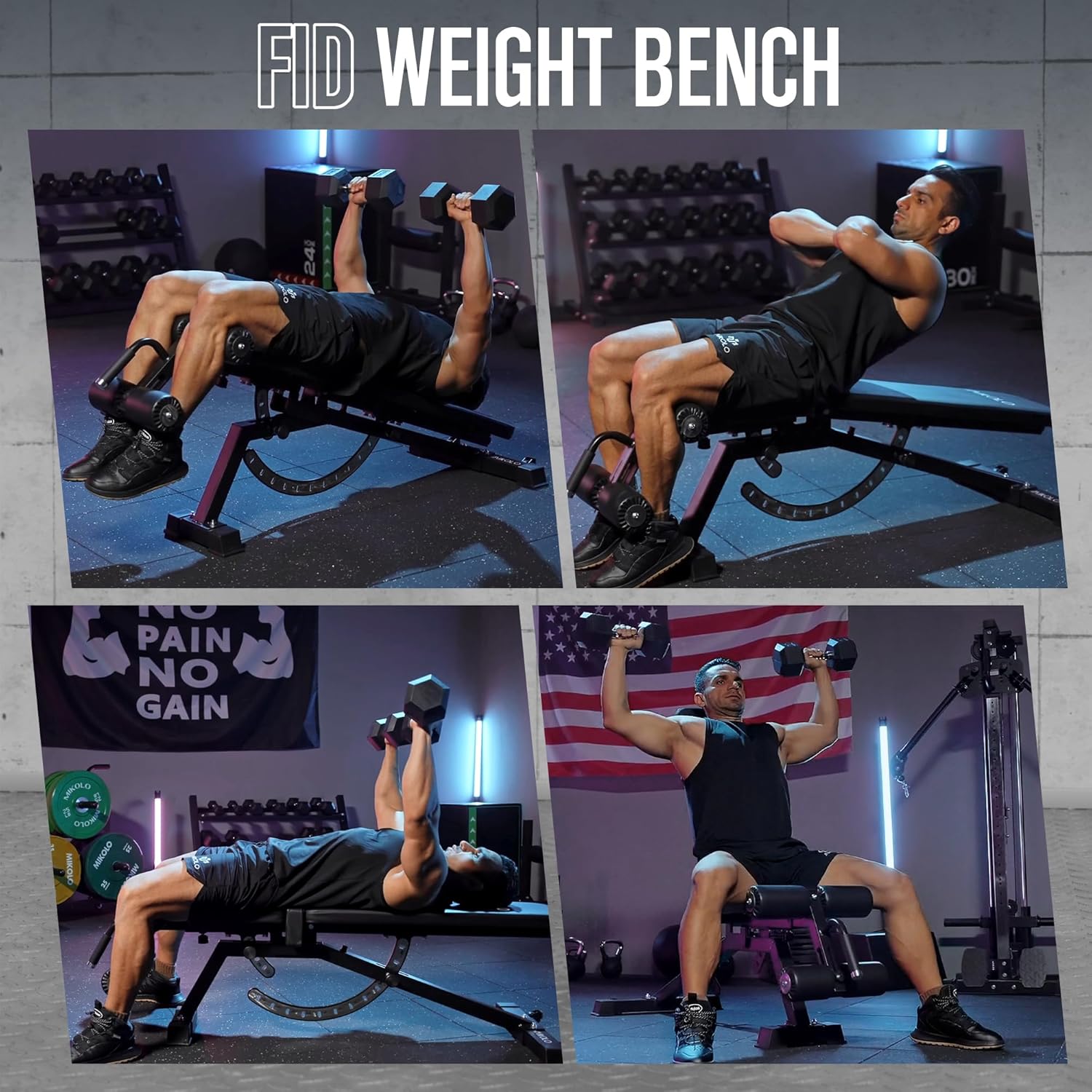 Home Gym Weight Bench - Steel  - Home Gym Weights review and price