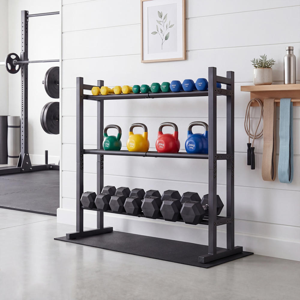 Heavy Duty 3-Tier Dumbbell Rac - Home Gym Equipments review and price