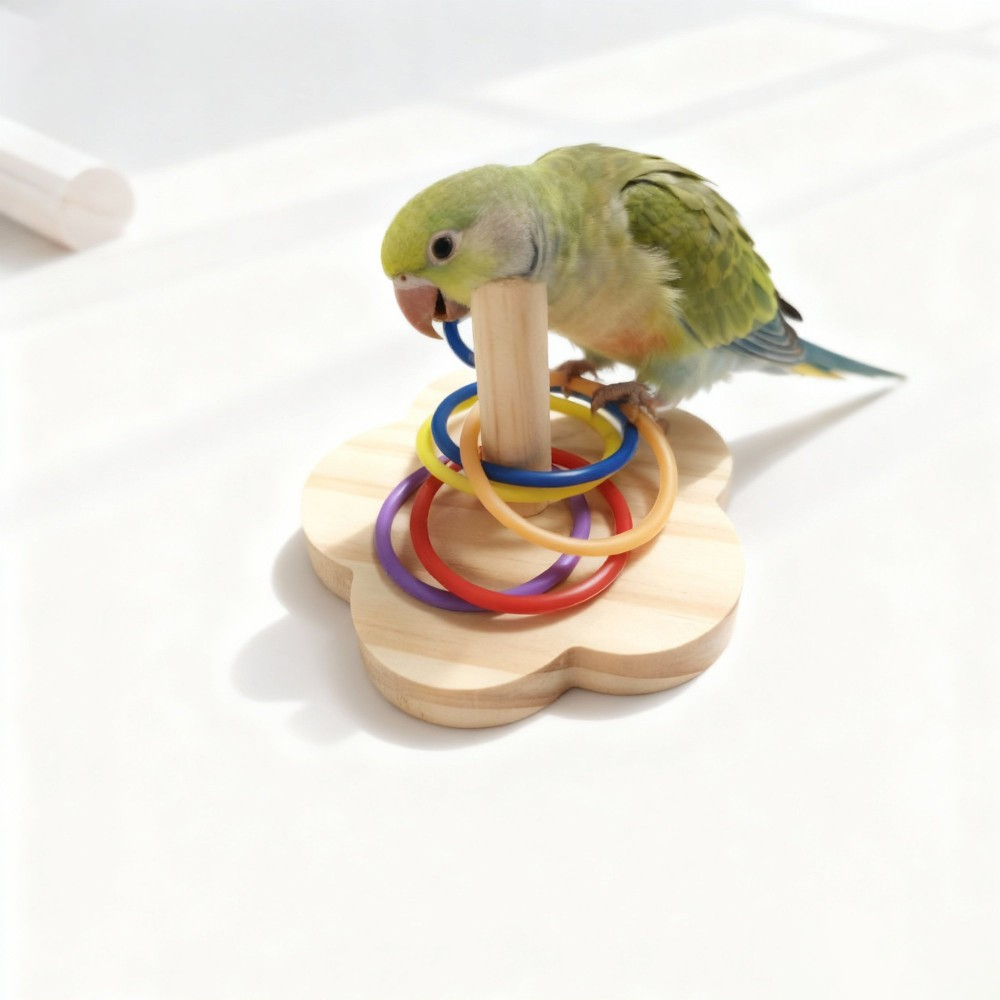 1PC Wooden Parrot Intelligence - Gymnastic Rings Wooden review and price