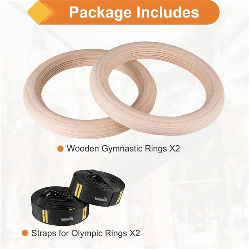 1.25 Inch Gym Rings Numbered S - Gymnastic Rings Wooden review and price
