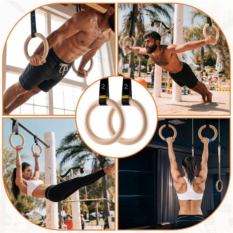 1.25 Inch Gym Rings Numbered S - Gymnastic Rings Wooden review and price