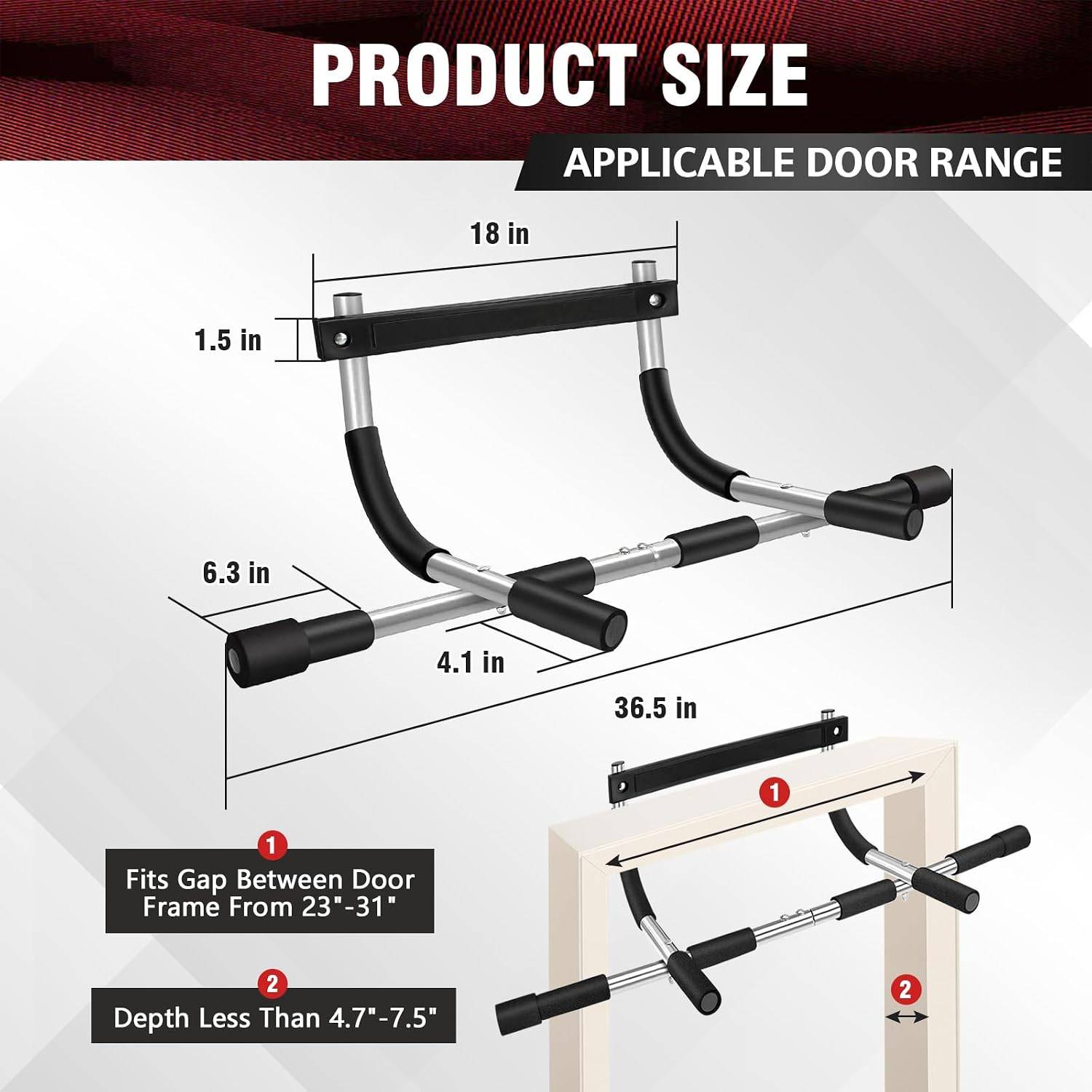 Adjustable Chin Up Bar Exercis - Chin Up Doorframe review and price