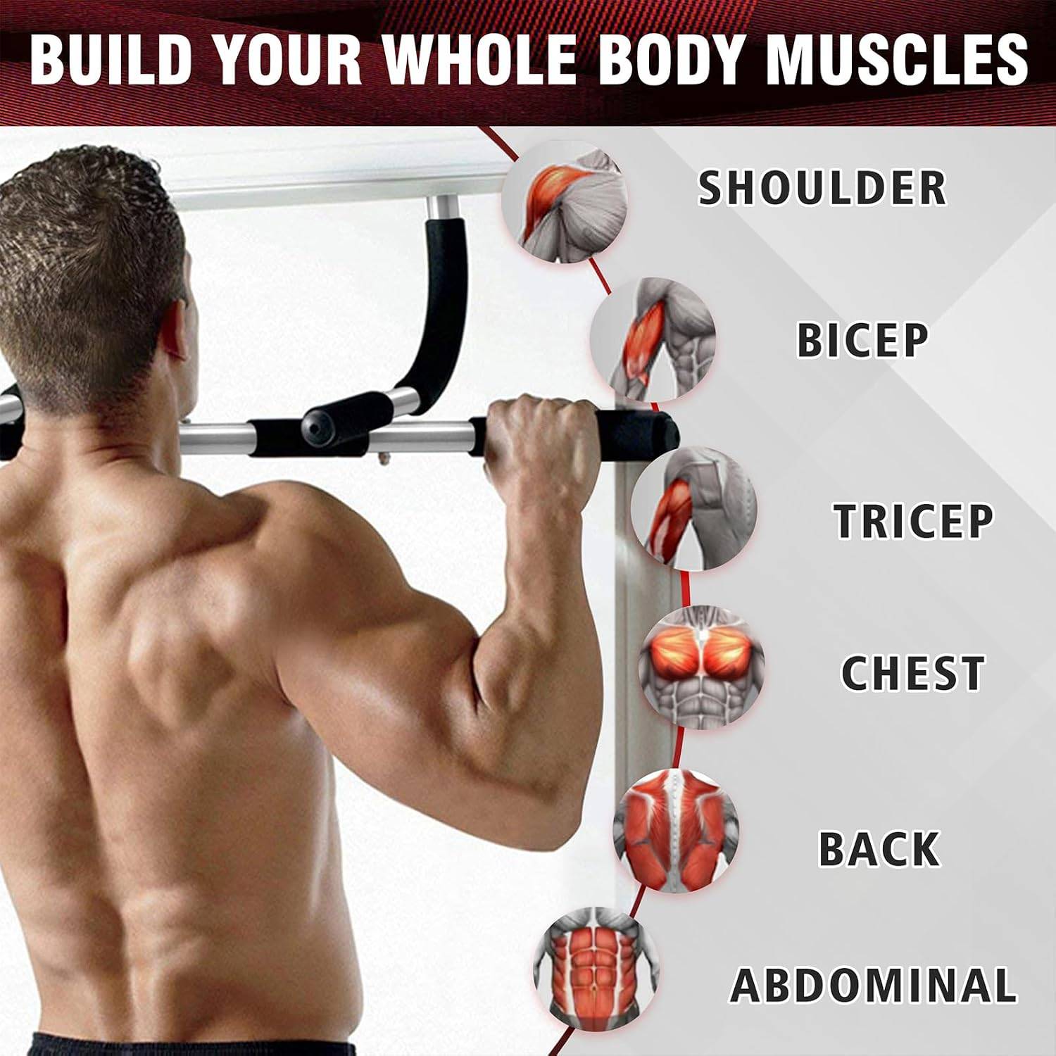 Adjustable Chin Up Bar Exercis - Chin Up Doorframe review and price