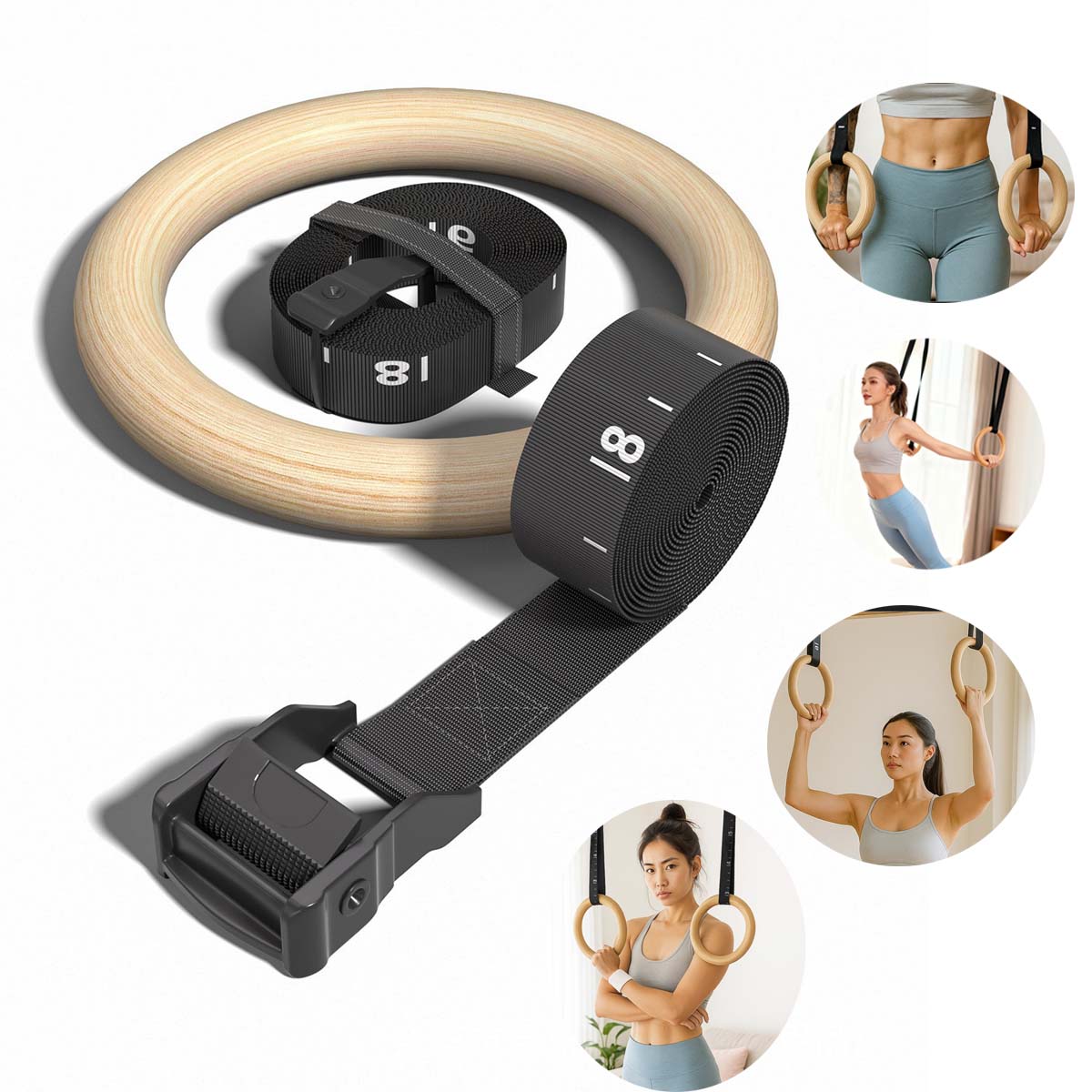 Adjustable Wood Gymnastics Rin - Gymnastic Rings Wooden review and price
